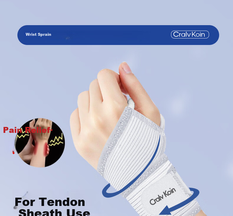 CRALVKOIN Medical Moxa Self-Heating Wrist Brace for Tenosynovitis, Wrist Sprain Support, Heat Therapy for Mom's Hand, Mouse Hand, Postpartum Recovery 1