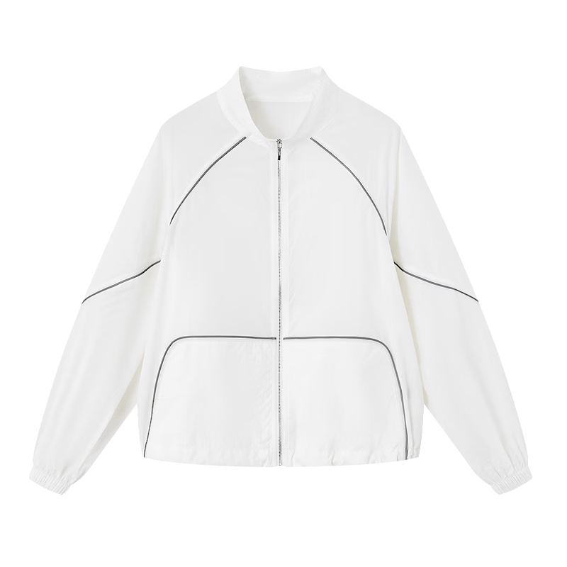 Demana UPF50+ Sun Protection Spring Outdoor Windbreaker Reflective Trim Drawstring Petite Women's Jacket