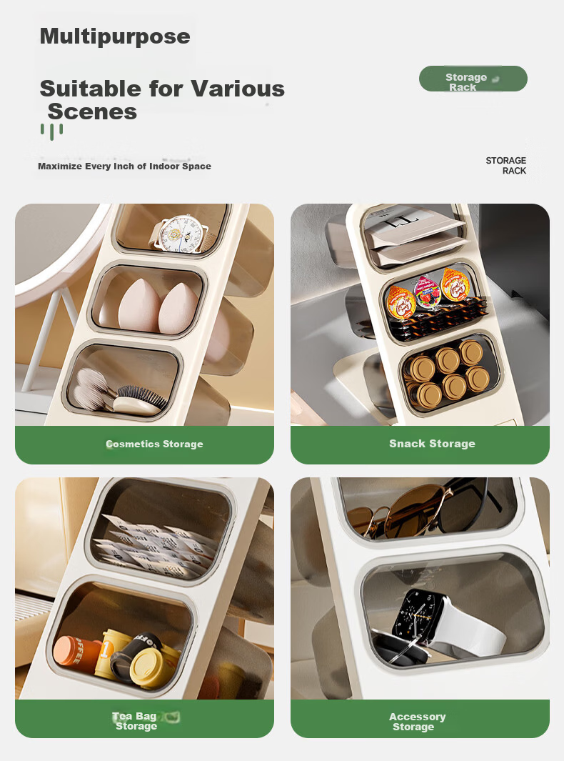 Kousu Multifunctional Cosmetic Storage Box Student Pen Holder Large Capacity Marker Brush Crayon Children's Slant Pen Rack 6