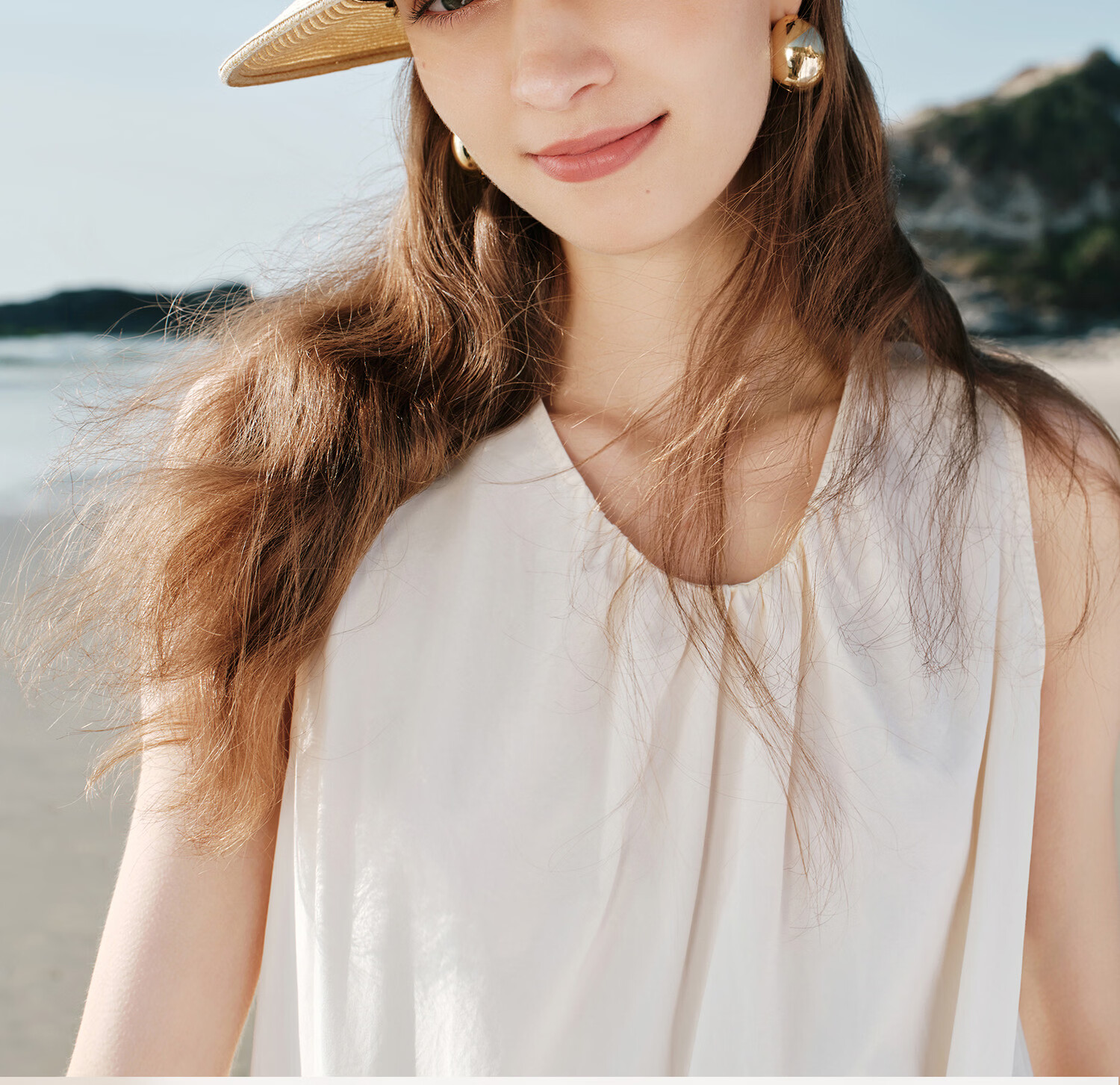 FANCET Mulberry Silk Waistband Straw Hat for Women Summer Beach Vacation French Flat Top Sunshade Sunscreen Luxury Elegant Hat 15