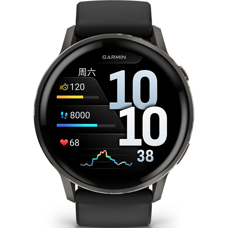 GARMIN Venu4 Phantom Black 45mm Smart Sports Watch with Health Monitoring, ECG Heart Rate, And Phone Calls