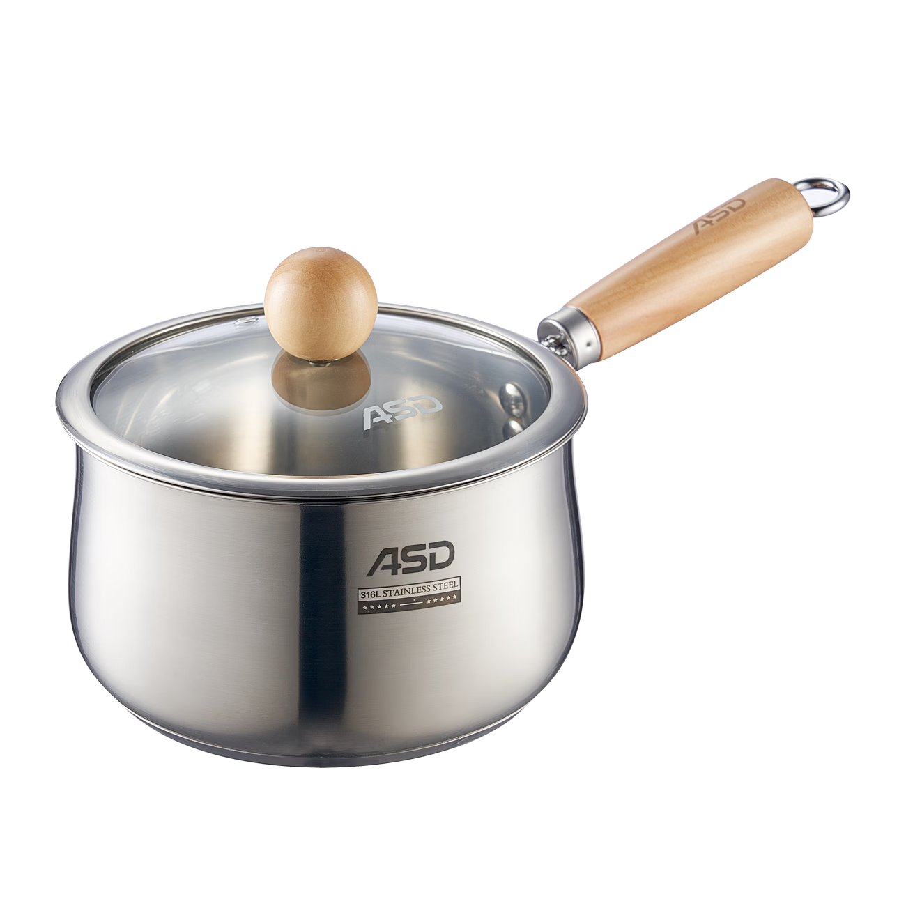 ASD 316L Stainless Steel Baby Food Milk Pot Thickened Gas and Induction Cooker Compatible NS20B17WG