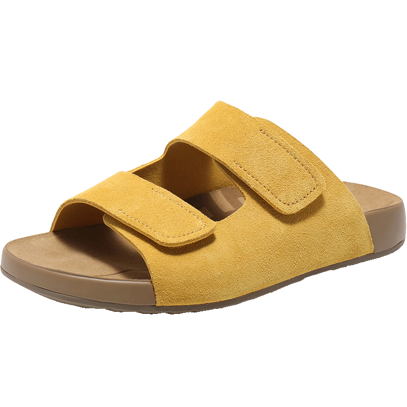 Belle Comfortable Casual Birkenstock Shoes, Summer New Mall Magic Tape Women's Outdoor Slippers D5Y1DBT6, Yellow, Size 36