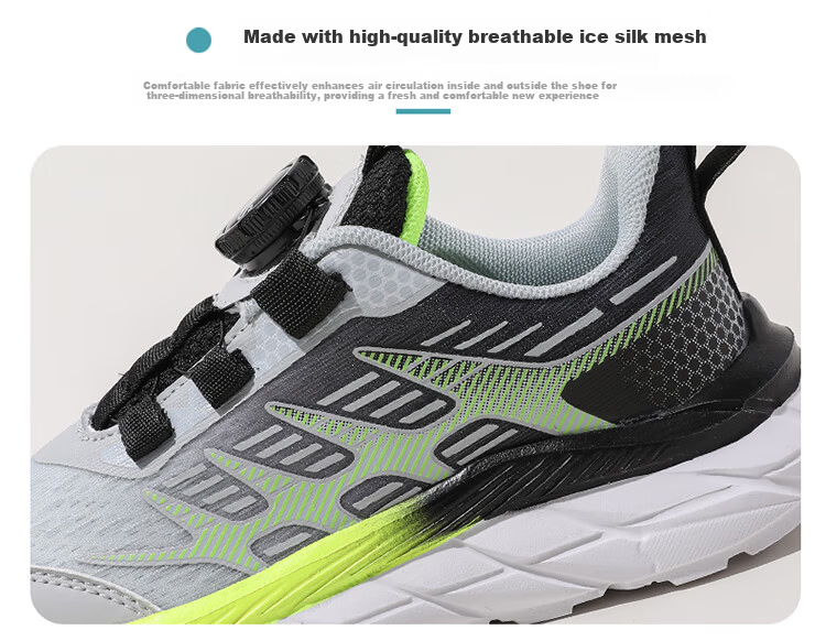 ABC KIDS Children's Running Shoes, Spring And Autumn Breathable Mesh Sneakers for Older Kids, Comfortable Lightweight Casual Shoes, Pink Purple, Size 36 5