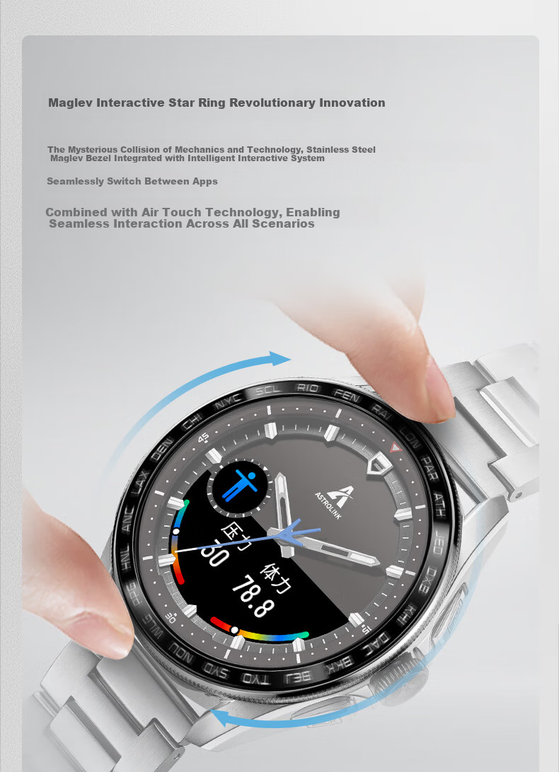 Beidou Astrolink G Blue Hybrid Smart Running Cycling Sports Multifunction HarmonyOS Men's Watch New Arrival 20