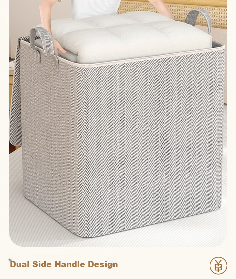 Bingyou Large Capacity Clothes Storage Bag Quilt Storage Box Organizer Moving Packing Storage Basket Box Tool 5