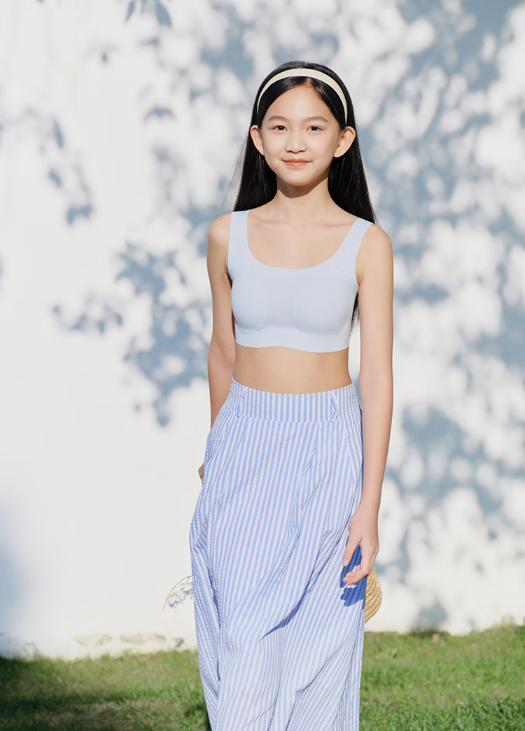 Like uu [Recommended by Zhu Dan] Xiaoliangfeng Girls' Developmental Vest Seamless Youth Bra Summer Thin Style 20
