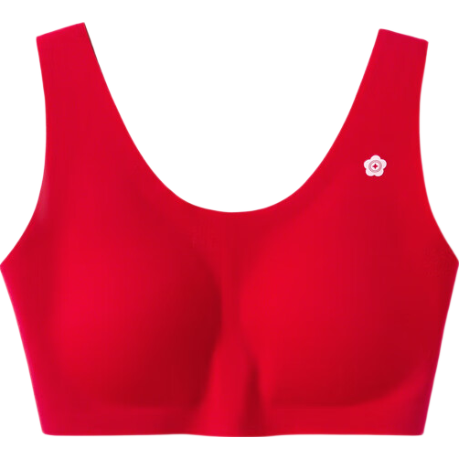 BALABALA Girls' Underwear Training Bra Camisole with Adjustable Straps, Anti-Exposure Bra, Red, Year of The Snake, 208125195003