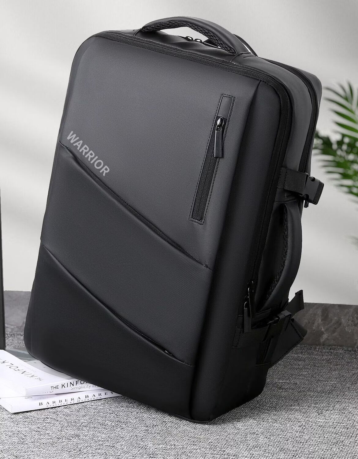 Warrior Large Capacity Men's Backpack Student School Bag Commuter Casual Business Travel 15.6-inch Laptop Backpack 12