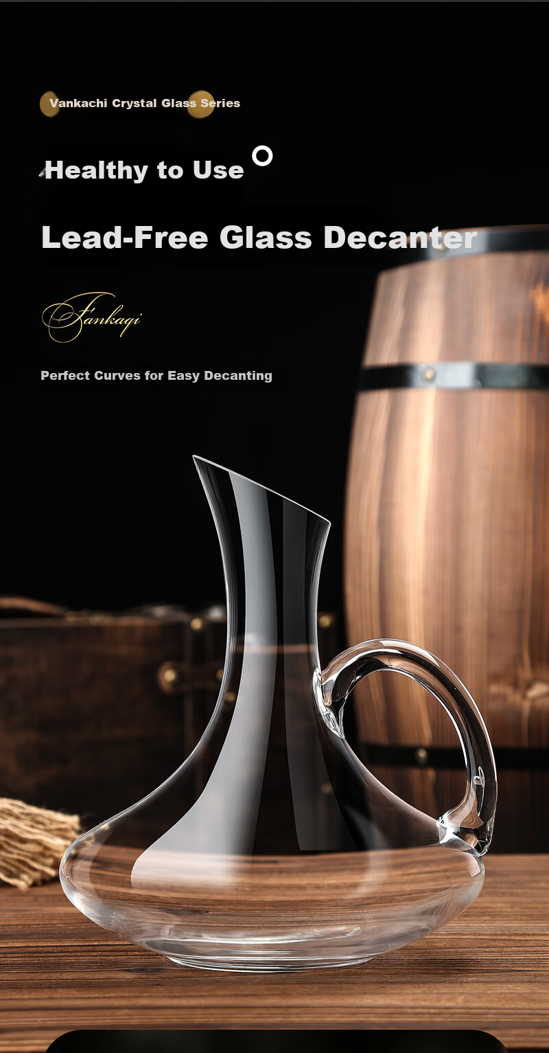 FANKAQI Luxury Crystal Wine Glass Set with Decanter for Housewarming and Wedding Gifts 9