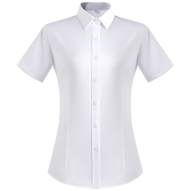 Yulixi Bamboo Fiber Short Sleeve White Shirt Women Summer Stretch Slim Fit Luxury Professional Formal Versatile Blouse