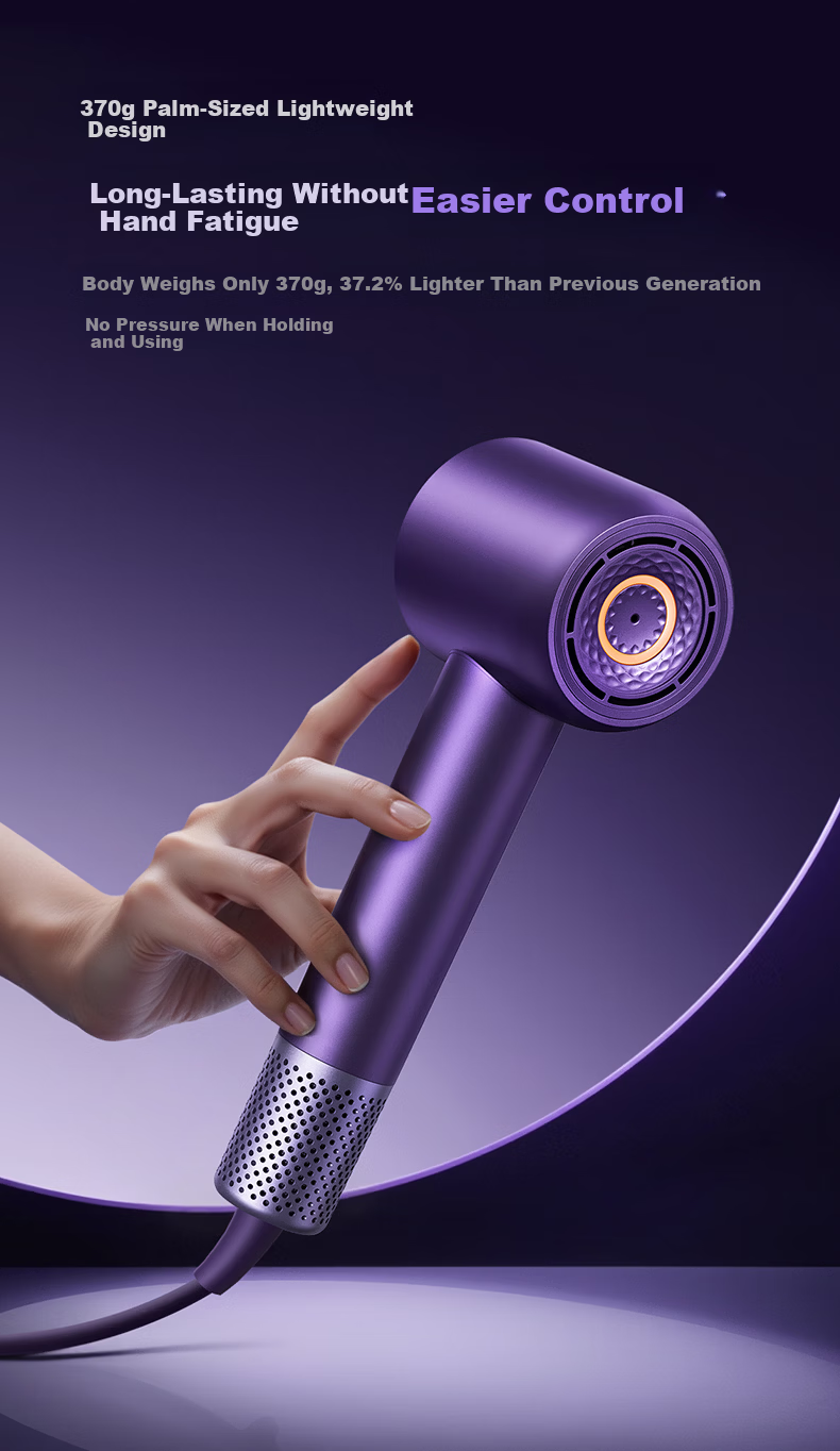 CONFU Silk3 Diamond Light Water Ion High-Speed Hair Dryer Fast Drying 120,000 RPM Home Use High Power Damage-Free Hair Blow Dryer Birthday Gift Star Shimmer Gold Standard Edition Price Guarantee 618 24