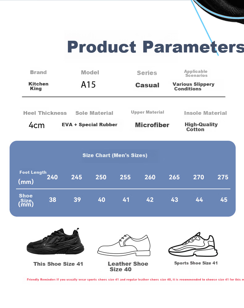 ChuWang Professional Chef Shoes Men Non-Slip Waterproof Oil-Resistant Breathable Kitchen Work Culinary Summer Sneakers A15 Size 40 9