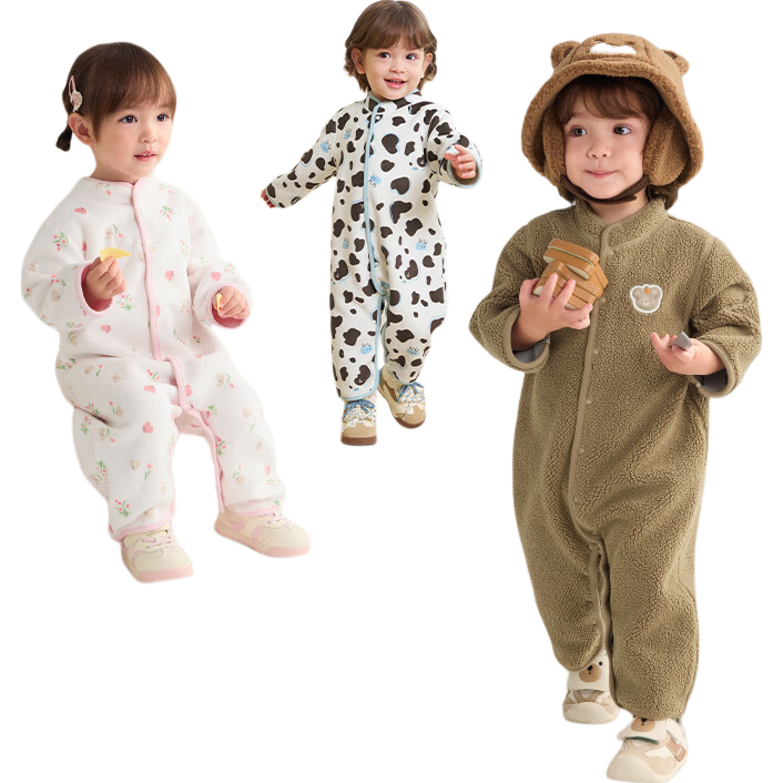 BALABALA BalaOne Baby Romper, Autumn And Winter Infant Bodysuit, Crawling Suit, Reversible, Cute, 208425120201