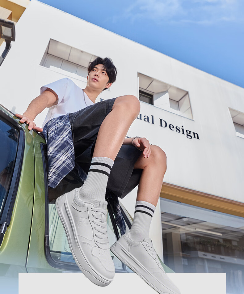 Jordan Men's Casual Sneakers Spring Summer New Breathable Durable Thick-Soled Height-Increasing White Shoes 3