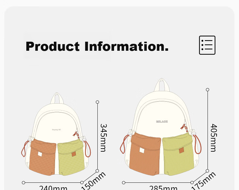 Mr.ace Homme Casual High School Student Backpack Small Niche Dopamine School Bag Lightweight Outdoor Travel Large Capacity Laptop Backpack for Men 16