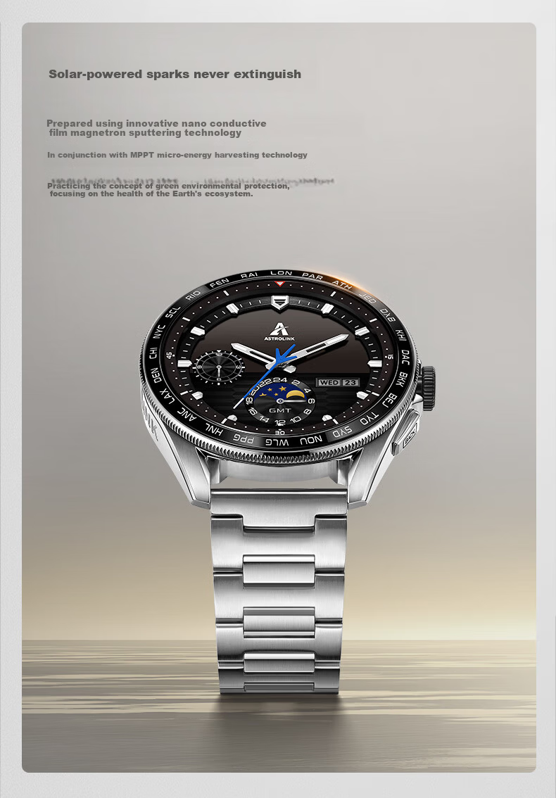 Beidou Astrolink G Blue Hybrid Smart Running Cycling Sports Multifunction HarmonyOS Men's Watch New Arrival 24