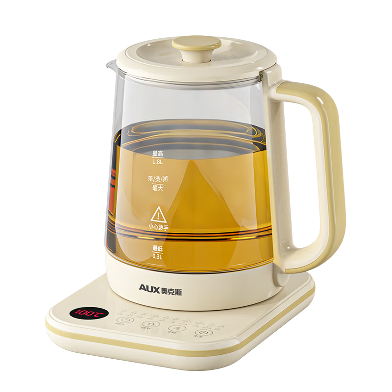 AUX Pure Titanium Health Kettle Electric Tea Kettle Electric Water Boiler Constant Temperature Insulated Smart Electric Kettle Herbal Tea Kettle 1.8L Large Capacity ASH-08AY31
