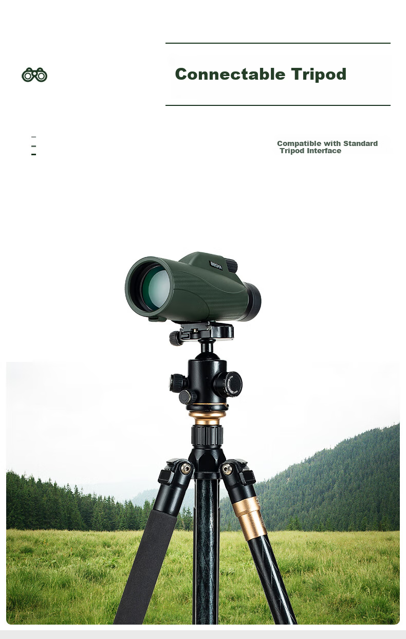 BOSMA Embroidered Tiger 10×50M Monocular Telescope High-Power HD Night Vision Portable Large Aperture Outdoor Handheld Binoculars 11