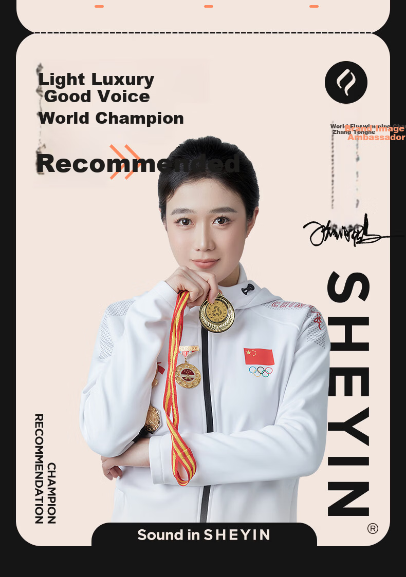 SHEYIN S5 Clip-On Bluetooth Earphones Open Air Conduction Non-In-Ear Sport Earhook Long-Wear Comfortable Compatible with Apple Huawei Phones Champagne Gold 2