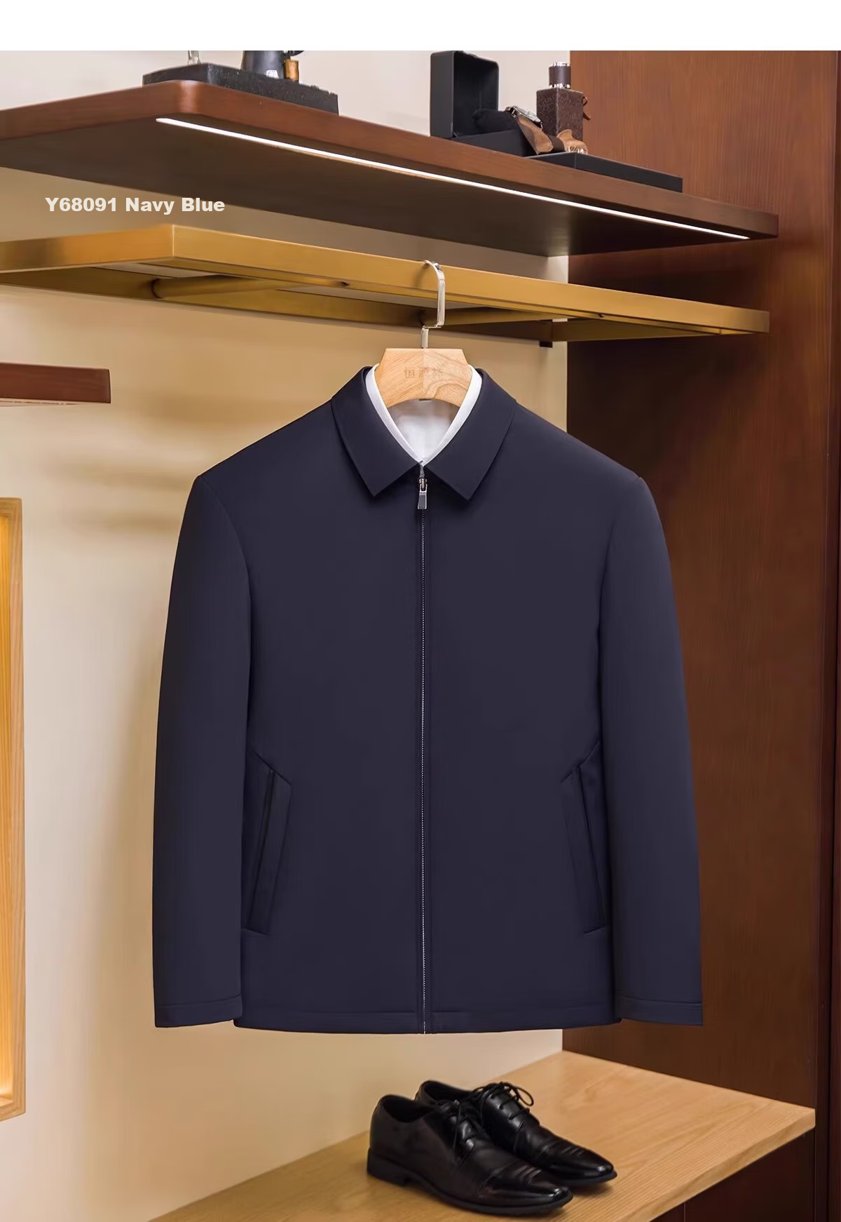 ROMON High-End Executive Men's Autumn Winter Lightweight Business Three-Protection Wool Down Jacket Thickened Warm Coat 8