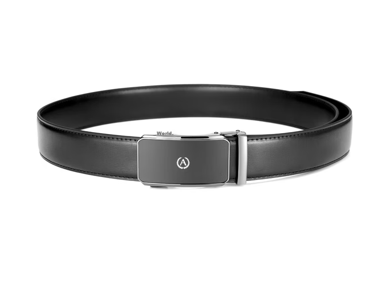 Aokang Men's Leather Belt Business Casual Automatic Buckle Cowhide Waist Belt Valentine's Day Gift for Boyfriend Husband 8