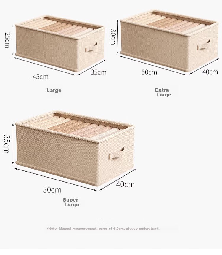Zhifan Japanese Fabric Clothes Storage Box Household Wardrobe Organizer Layered Foldable Storage Container 18