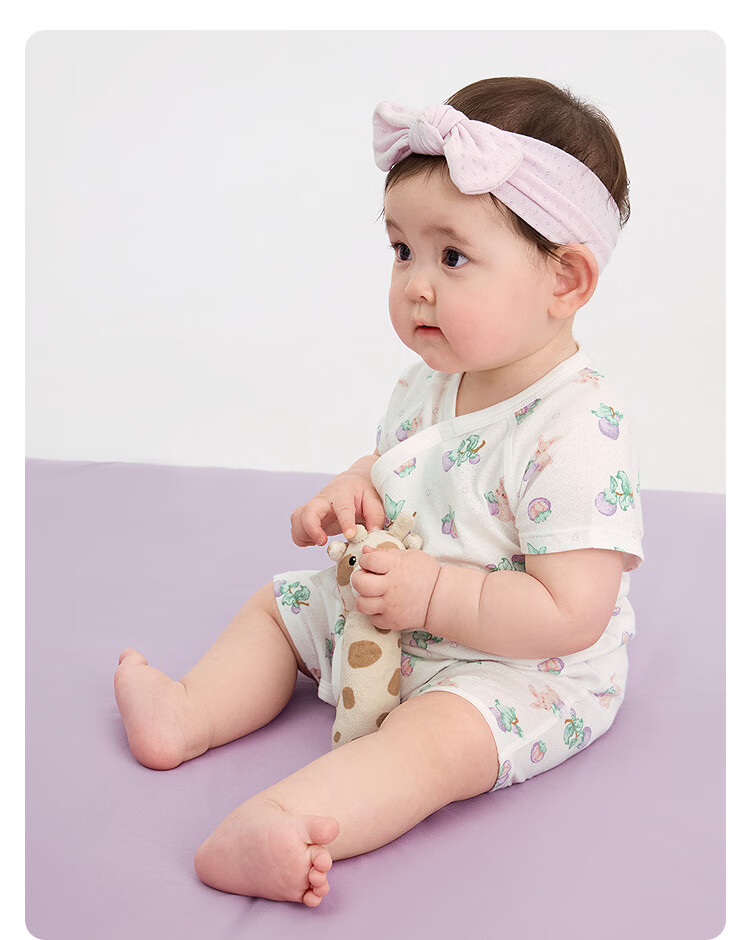 Balabala Baby Romper Newborn 2026 Spring Autumn Two-Piece Cotton Crawling Suit Cute Infant Bodysuit 32