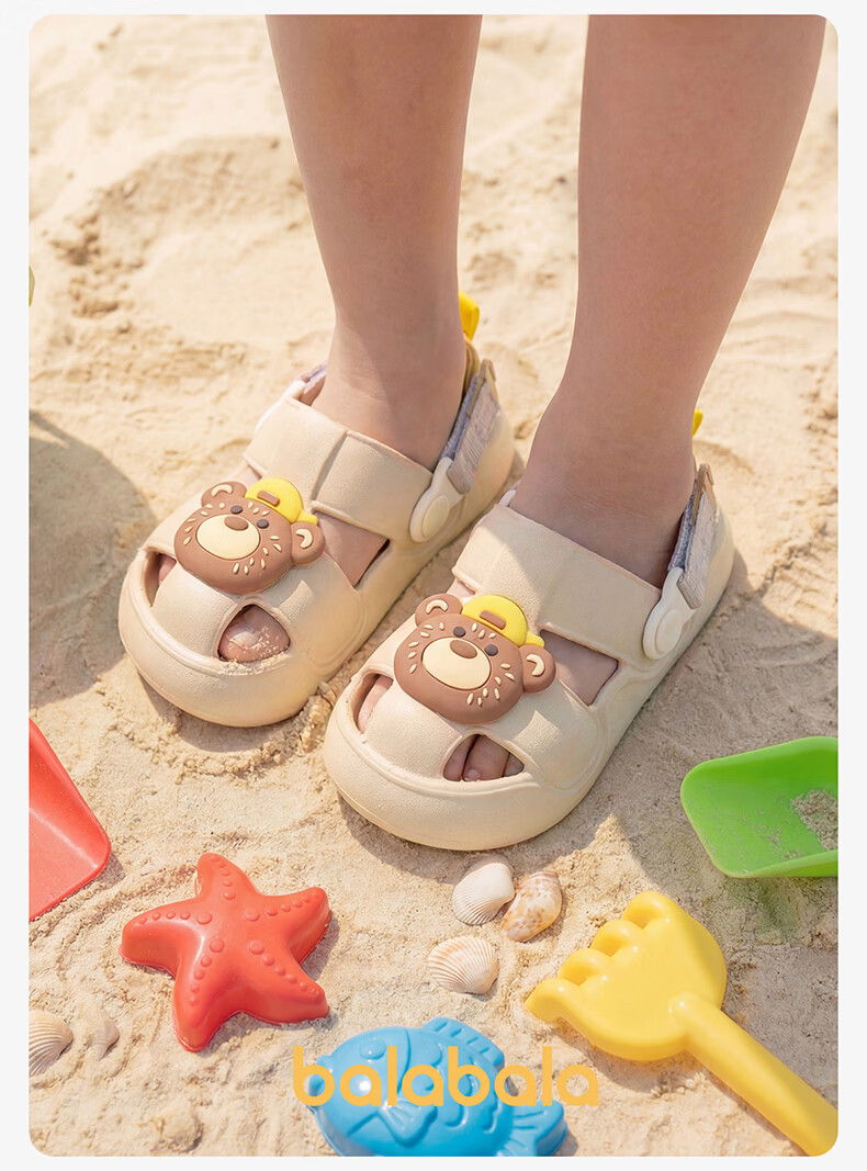 Balabala Kids Slippers Boys Summer Toddler Girls Closed-Toe Home Shoes Outdoor Baby Clog Sandals Children Cool Slippers 14