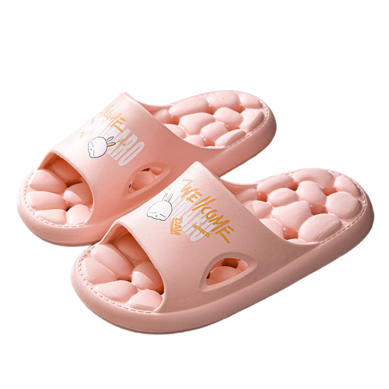 MashiMaro EVA Massage Quick-Dry Water-Draining Home Bathroom Shower Slippers for Men and Women