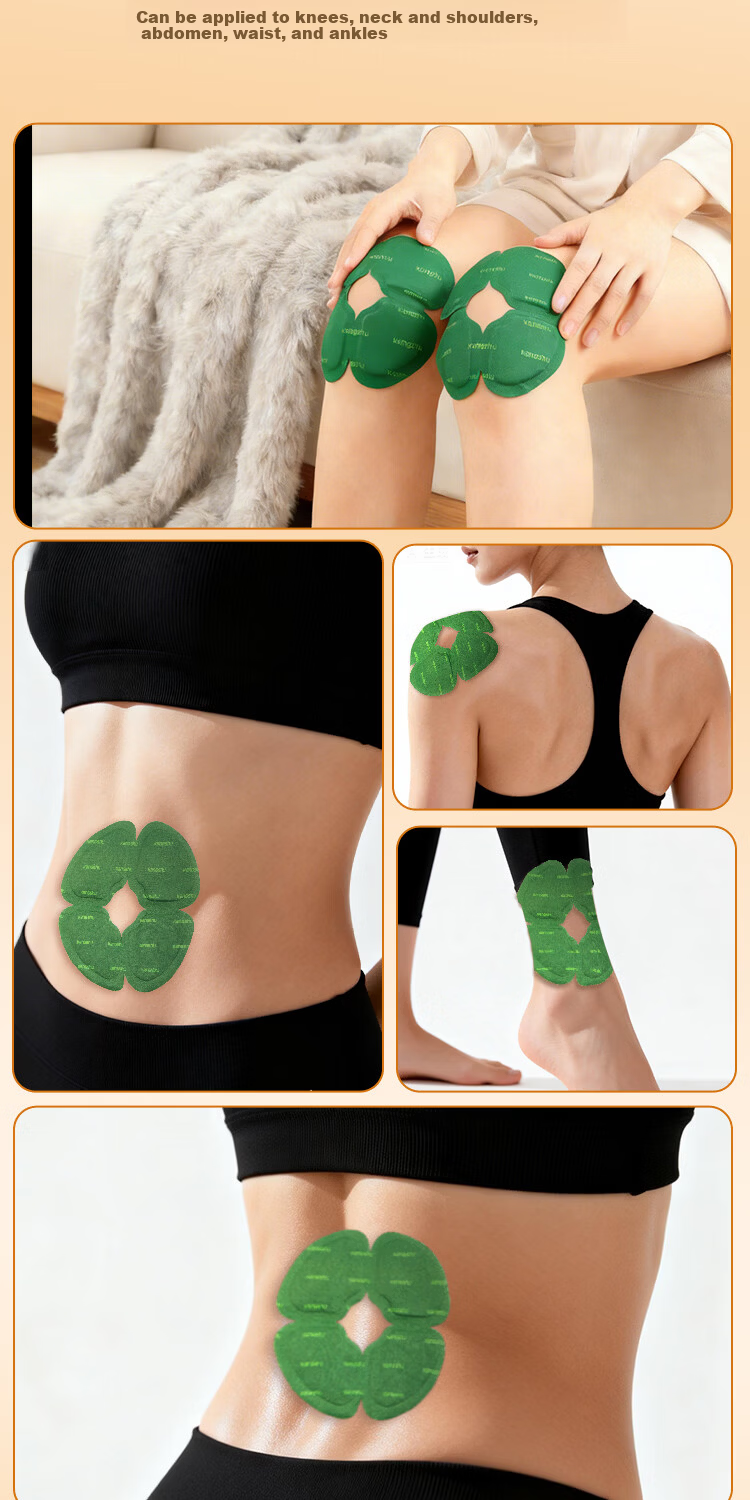 Kangshu Mugwort Knee Heat Patch Joint Support Self-Heating Steam Moxibustion Mugwort Pack Knee Warmer Warm Patch 8