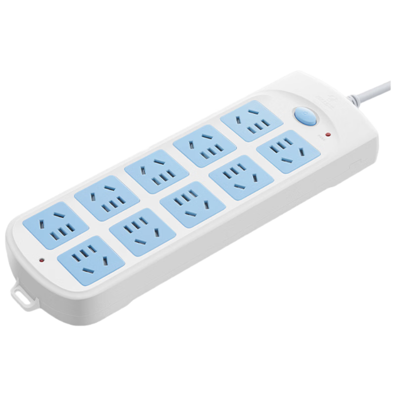 BULL New National Standard Power Strip Extension Cord Surge Protector with 10 Outlets And Master Switch, 1.8 Meters Long GN-605