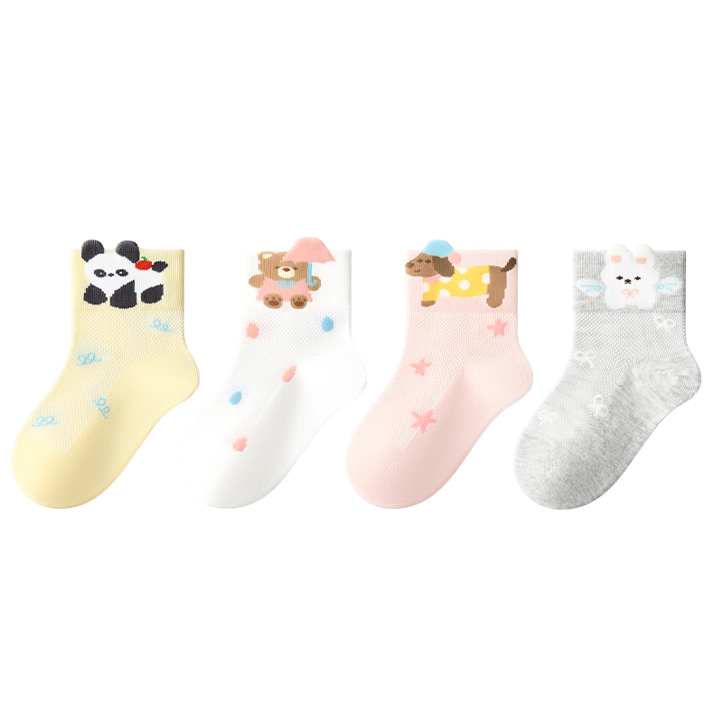 Baby Socks Spring Summer Thin Mid-Calf Pure Cotton Class A Seamless Non-Binding Girls Newborn Infant Socks