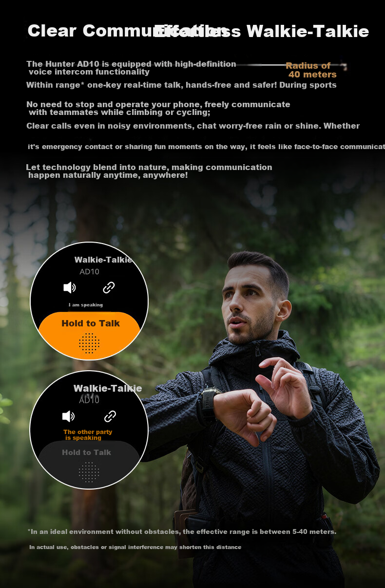 Liedong Explorer AD10 Outdoor Sports Watch GPS Off-road Cycling Mountaineering Swimming Diving Heart Rate Monitoring Ultra-long Battery Life 9