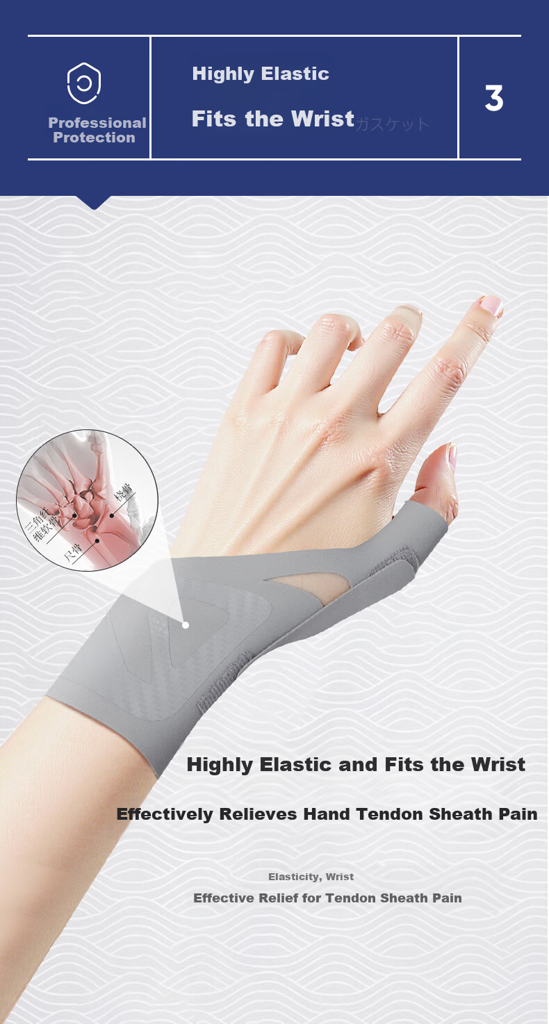 Yanmao Wrist Support Thumb Brace Tendon Injury Sprain Wrist Strain Finger Stabilizer Joint Protector Splint 6