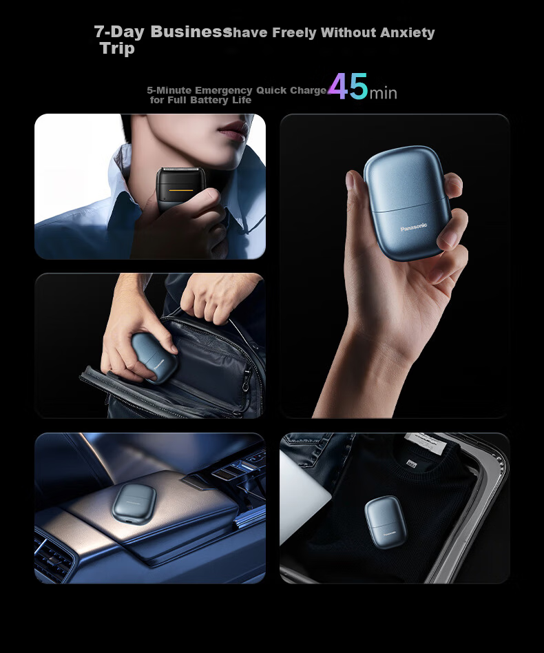 Panasonic [Mid-Autumn Festival Gift] Electric Shaver, Mini Square Box, Mini 2.0 Portable Reciprocating Model for Men, Boyfriend Birthday Gift Box, CM21 White 11