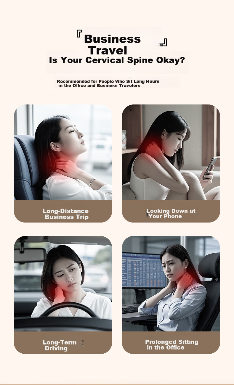 Baicaoyuan Inflatable U-Shaped Travel Pillow Portable Airplane Neck Pillow for Train and Flight Sleep Neck Support Cushion 4