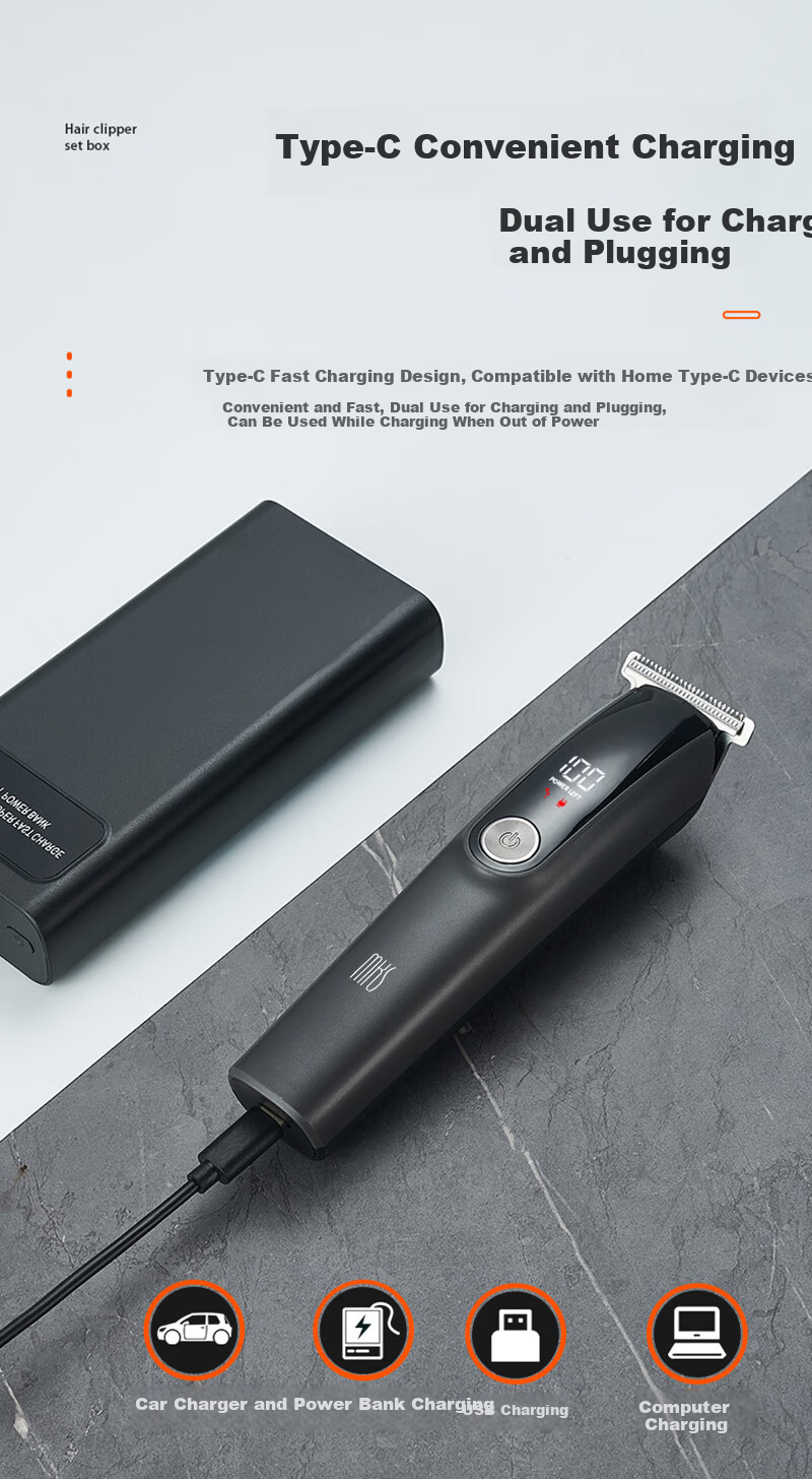 MKS Multifunctional Hair Clipper Shaver Nose Hair Trimmer Sideburn Engraving Electric Haircutting Machine Electric Hair Clipper Home Use 5-in-1 NV8708B 11