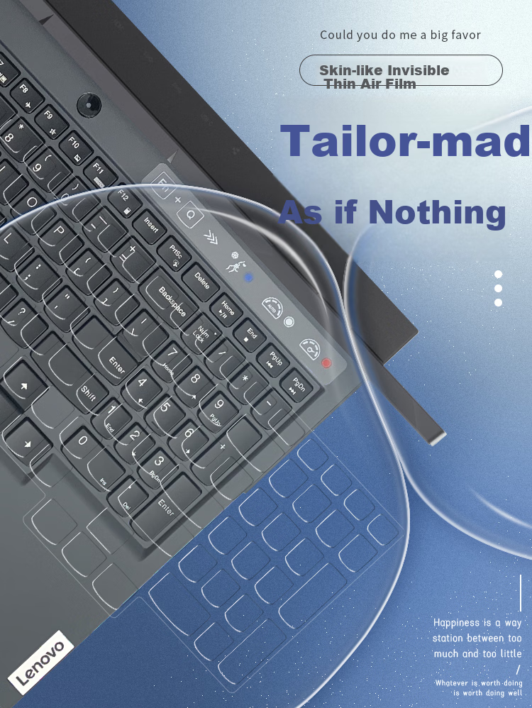 Aigo Keyboard Cover for Lenovo Legion Y9000P 2022, High Transparency Ultra-Thin TPU Invisible Keyboard Protector, Dustproof and Waterproof Laptop Keyboard Film 2