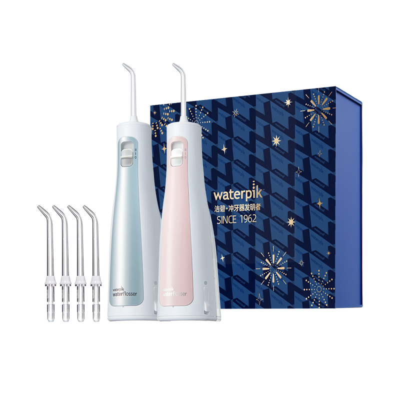 Waterpik GS5 Duo Oral Irrigator Gift Set - Electric Water Flosser for Couples, Oral Care Teeth Cleaning Device, Birthday Gift for Parents and Elders