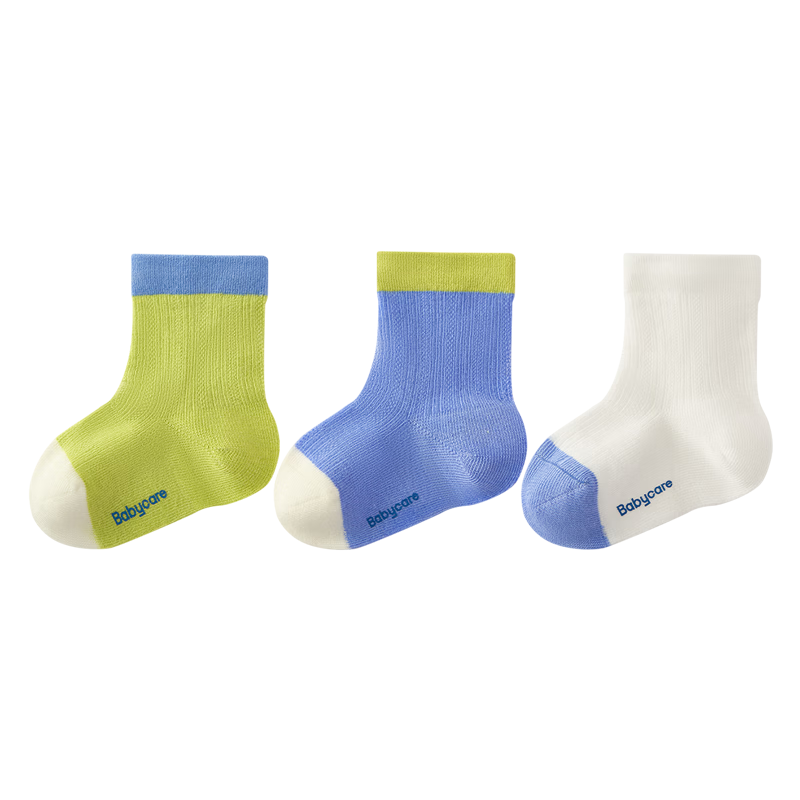 Babycare Kids Socks Boys Cotton Socks Girls Banana Socks Spring Summer Antibacterial Breathable Snow Foam Blueberry 2XL