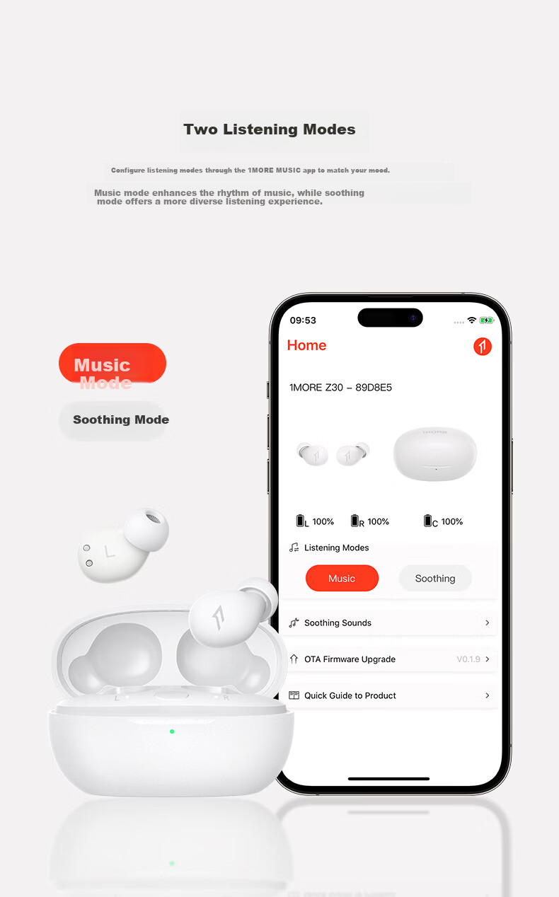 Himalaya Good Voice 1MORE Wameng Z30 Wireless Noise-Cancelling Bluetooth Sleep Earphones Invisible Compact In-Ear Sleep Aid Compatible with Apple Huawei Xiaomi 2026 New Release 7