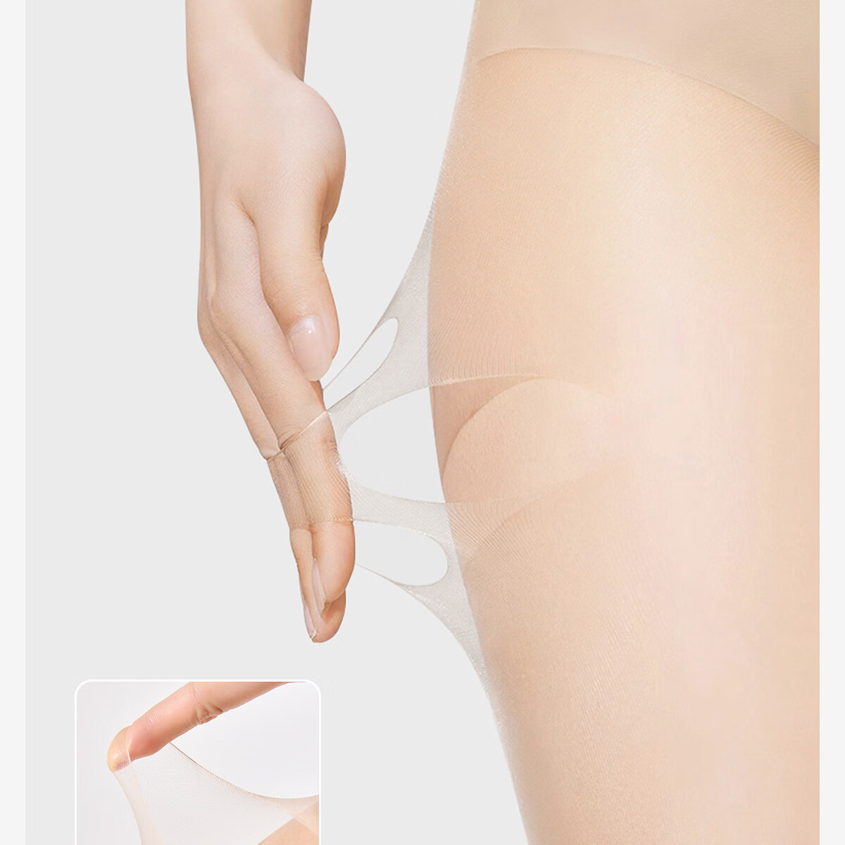 Langsha Summer Ultra-Thin Women's Stockings 2-Pack T-Crotch Sexy Pantyhose Natural Skin Tone Bare-Leg Effect 14