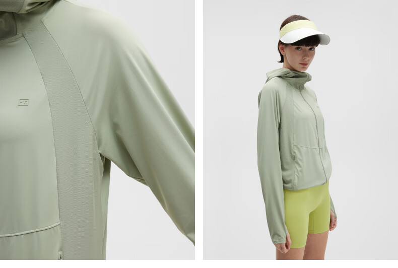 Bananain Liangpi 303UV Pro Women's Moisture-Wicking Quick-Dry Drawstring Hooded Cooling Sun Protection Jacket, Outdoor Skin Coat 12