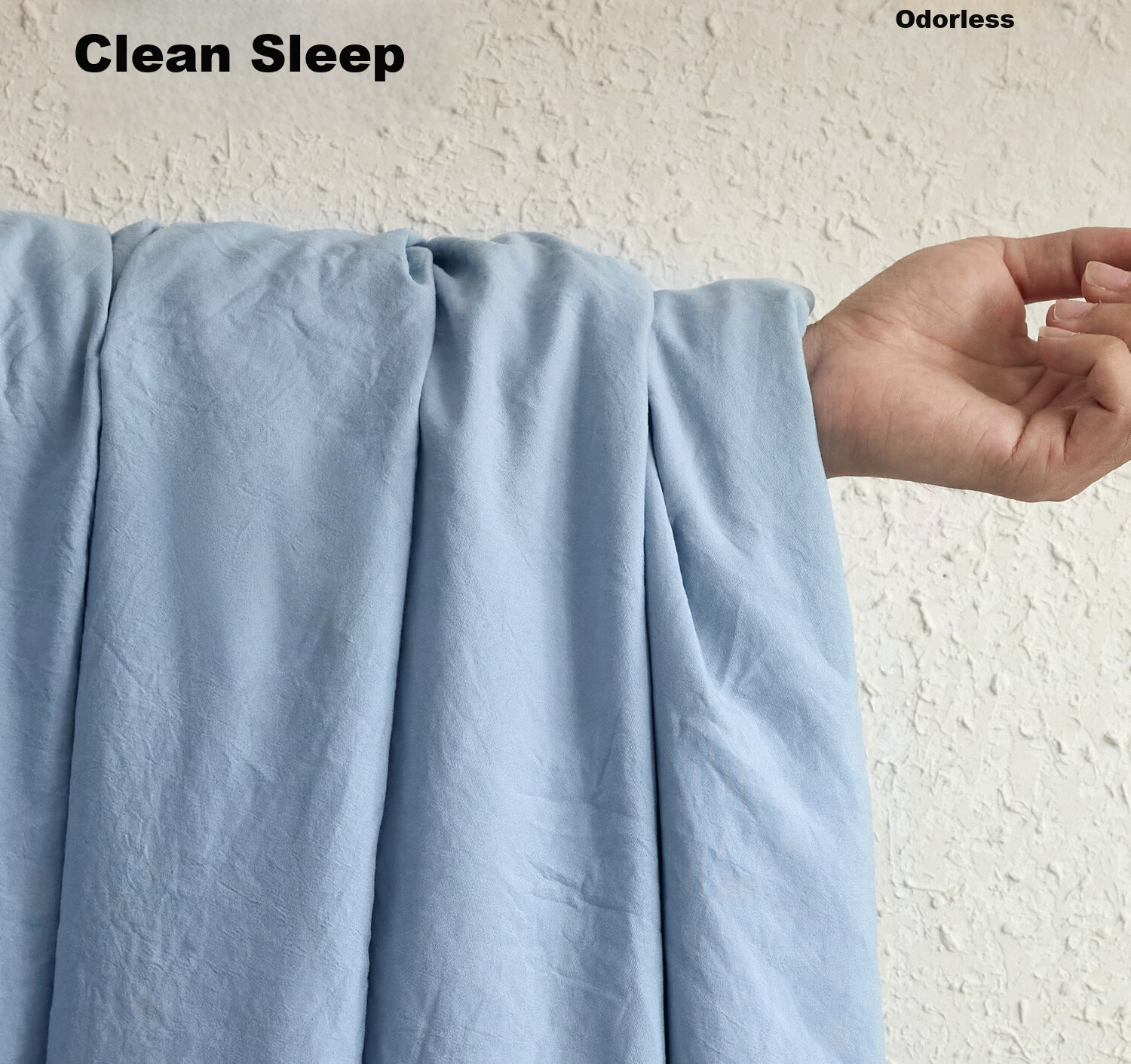 HLA Class A Antibacterial Washable Cotton Duvet Cover 1.5m x 2m Single Piece Bedding Skin-friendly Duvet Cover Sky Blue + Light Gray 10
