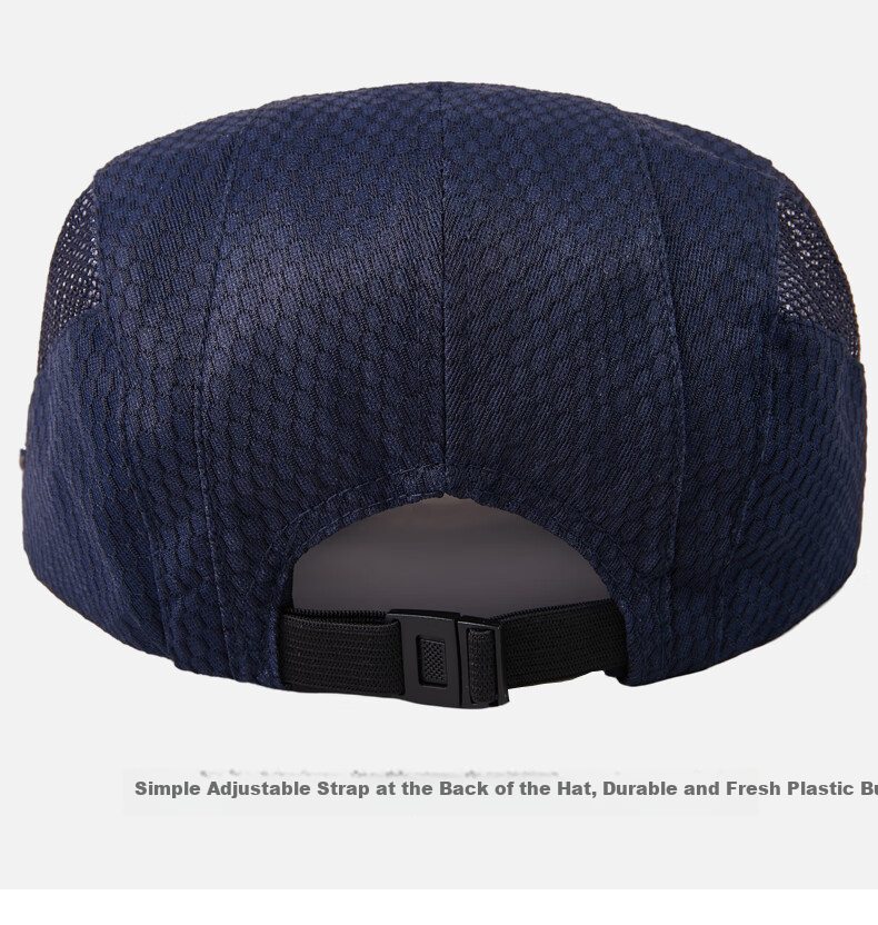 Denssyne Quick-Dry Men's Summer Beret Breathable Mesh Thin Sun Protection Casual Versatile Fishing Outdoor Cap 10