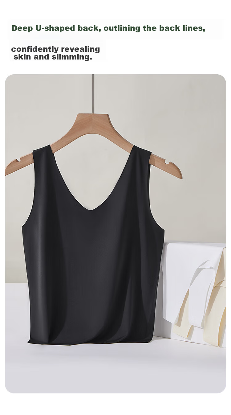MiiOW Ice Silk Seamless Women's Camisole Vest [Cooling and Anti-See-Through] Summer Short Crop Top 2 White M 7