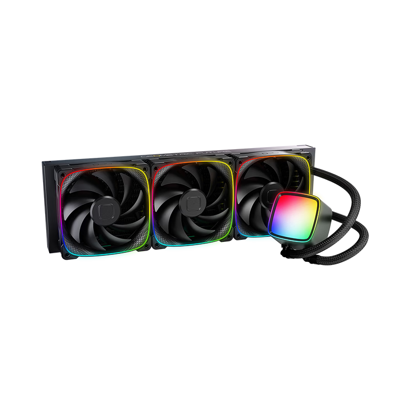 GeometricFuture Eskimo Plus CPU Liquid Cooler 360 Radiator Black Dragon Scale 3003 Thick Fan High Performance aRGB Lighting AMD INTEL Platform