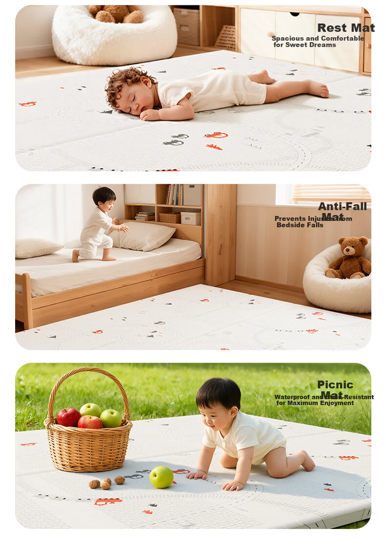 Peppa Pig Mom Baby Crawling Mat Non-Toxic Formaldehyde-Free Infant Early Education Center Baby Floor Mat XPE 1.8*2*0.2m 17