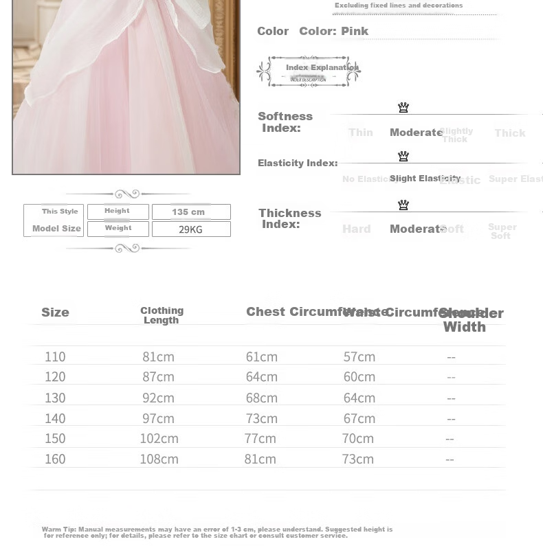 I natural Angel Sleeping Beauty Aurora Princess Dress Girls Pink Fairy Tale Forest Style Birthday Dress 3